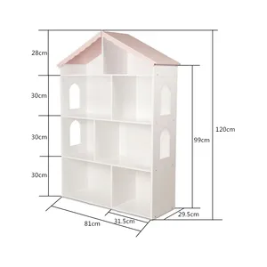 인형 집 코티지 나무 책장, 어린이 침실 가구 및 디스플레이, 책장 및 스토리지 Rac