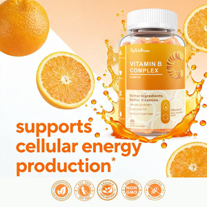 비타민 B 구미 신진 대사를위한 허브 보충제 스트레스 감소 기분 안정화 비타민 B 복합체 - Product Image 4