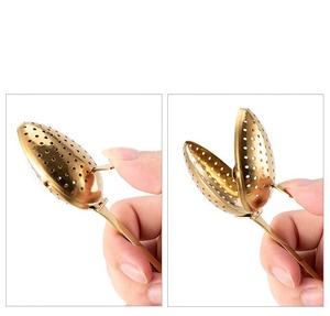 Infuseur à thé créatif en acier inoxydable 304 en forme d'oeuf Filtre à thé en vrac réutilisable de qualité alimentaire avec poignée - Product Image 5