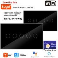 SUMMAO SUM 147 Tipe 6/8/10 Sakelar WiFi Pintar Berbasis Sentuh IP20 Anti-lonjakan dengan Fungsi Timer dan Memori Pemutusan Daya