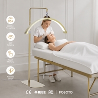 Crystal Moonlight 45W Led Magnifying Lamp Cosmetics Eyelash Ring Light Lashes Lamp Half Moon Light for Beauty Lash Bed Tattoo