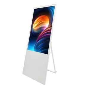 Portable Movable Touch Screen smart display Projection Player Monitor for Shop Mall Advertise video