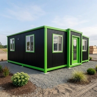 Maison conteneur extensible personnalisée, structure en acier préfabriquée modulaire, maison modulaire en kit pour logement temporaire résidentiel