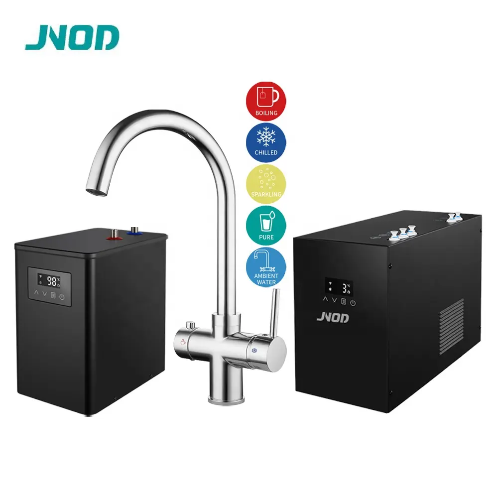 Jnod Hot Sale 5 In 1 Silver Kitchen Taps Boiling Water Tap Hot Cold Mixer Purify Instant Sparkling Boiling Water Tap And Faucets