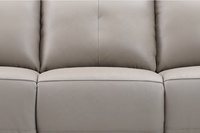 Canapé inclinable moderne européen 3 places, canapé d'amour, ensemble modulaire en cuir véritable, télécommande métallique, meubles de salon Foshan Chine