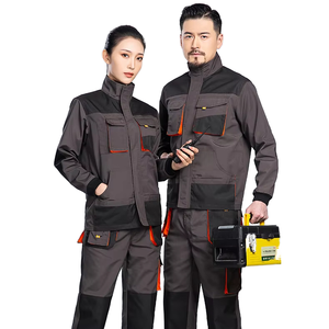 Set di abbigliamento da lavoro in tessuto resistente per rinforzo Oxford per lavori in cantiere con taglio di giacca e pantaloni per uniforme da giardinaggio - Product Image 1