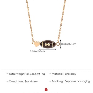 Collar de Baloncesto para Mujer, Estilo Deportivo, Rugby, Voleibol, Béisbol, Cadena para Clavícula, Joyería de Moda para la <span class=keywords><strong>Amistad</strong></span> - Product Image 3