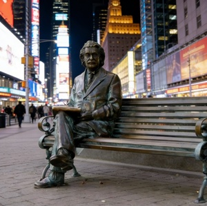 Estatua de Bronce de Albert Einstein a Tamaño Real en un Banco, Decoración de <span class=keywords><strong>Calle</strong></span> para Exteriores en Venta - Product Image 4