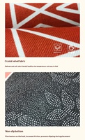Tapis de Noël en velours cristal imprimé, motif sapin de Noël, lavable en machine, décoration festive pour la maison, chambre à coucher, chevet