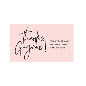 30 unids/bolsa, venta al por mayor, diseño gratuito grabable transfronterizo, <span class=keywords><strong>tarjetas</strong></span> de agradecimiento por apoyar la decoración de mi caja de regalo de negocios - Product Image 3