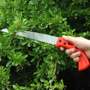 Sierra de mano Old Friend de 240 mm con hoja de acero inoxidable y mango rojo, herramienta de poda para jardín - Product Image 5