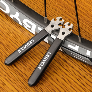 Clé à rayons de vélo LEBYCLE MTB Road Bike Premium en acier au carbone, outil à rayons 3 en 1, 3,3/3,4/3,5 mm, poignée en PVC, clé à rayons de vélo - Product Image 6