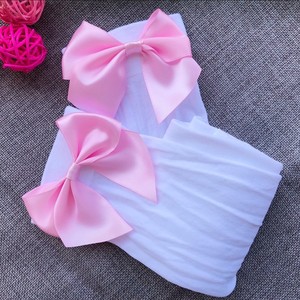 White Bow Knee Socks Black And White Cosplay Women Spandex Acrylic Daily Game Anime Role Playing - Product Image 2