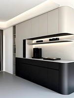 Buffet moderne de luxe en bois blanc avec panneaux en mélamine pour cuisine, salle à manger, salon, fourniture directe d'usine, personnalisable pour la maison