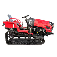 Traktor Pertanian Mini Crawler 50HP Mesin Diesel Penggerak Gigi dengan Trek Karet