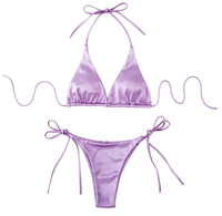 Dropshipping Bikini pantai Eropa seksi setelan Bikini modis dua potong baju renang dalam stok