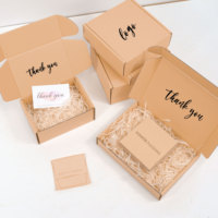 Boîte d'emballage en carton ondulé grand format, personnalisée avec logo imprimé, en kraft brun, pour expédition, cadeaux, stockage et emballage express