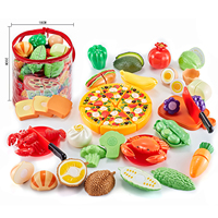 Jouets de cuisine pour enfants d'âge préscolaire, faire semblant de couper des pizzas, des fruits, des légumes, des aliments factices, ensembles de jouets pour enfants, filles, garçons, cadeau d'anniversaire