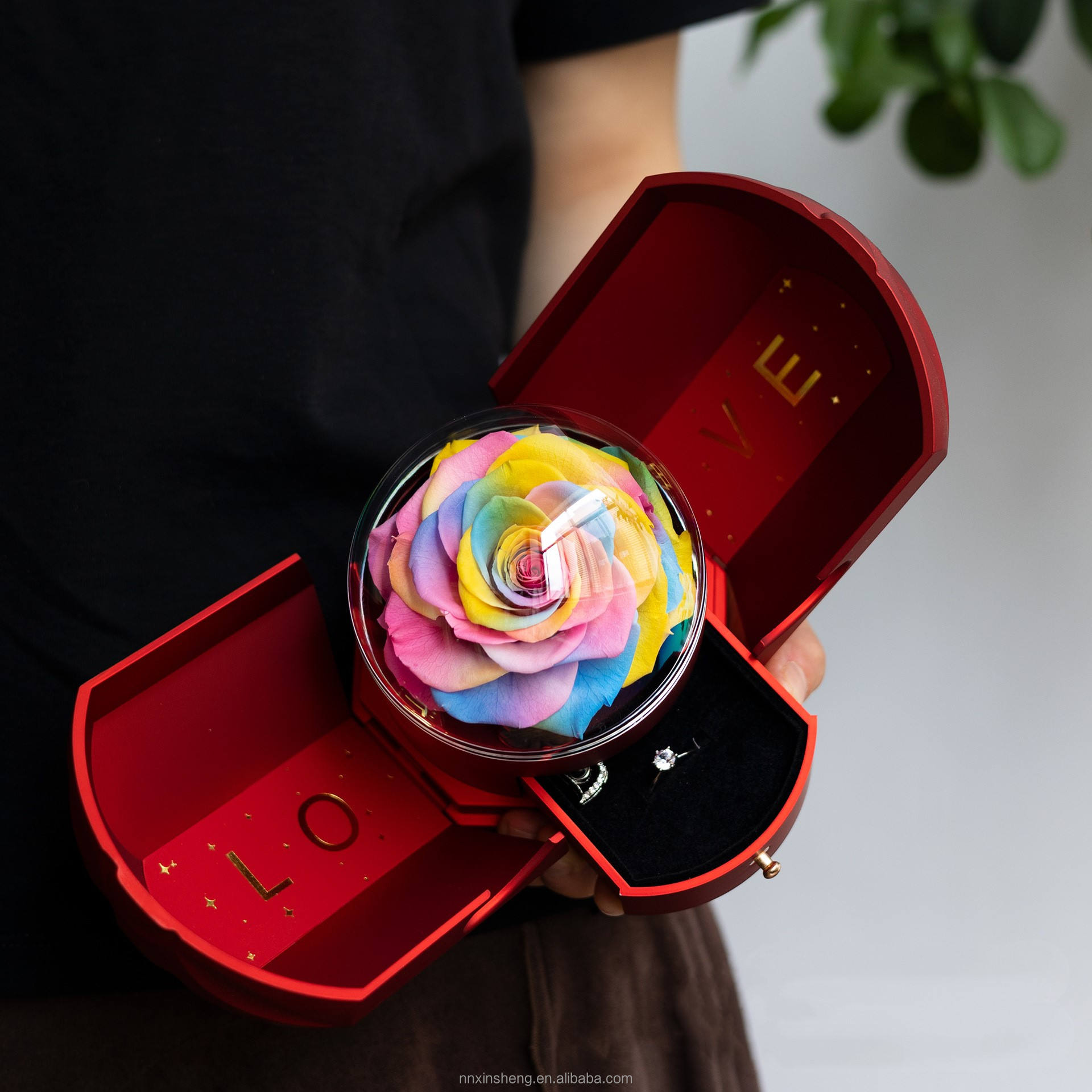 Caja de joyería arcoíris - 001