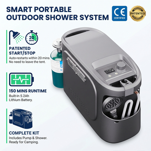 <span class=keywords><strong>Chauffe</strong></span>-<span class=keywords><strong>eau</strong></span> instantané portable sans réservoir pour camping en plein air, caravane, camping-car, allumage au gaz, fonctionne sur batterie - Product Image 4