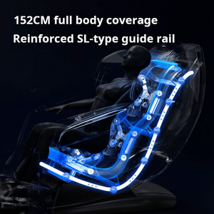 Silla de Masaje C128 de Lujo 4D Zero Gravity SL Track, Cuero PU, Calefacción Eléctrica de Cuerpo Completo, Shiatsu 4D Automático, Plegable y Portátil - Product Image 5