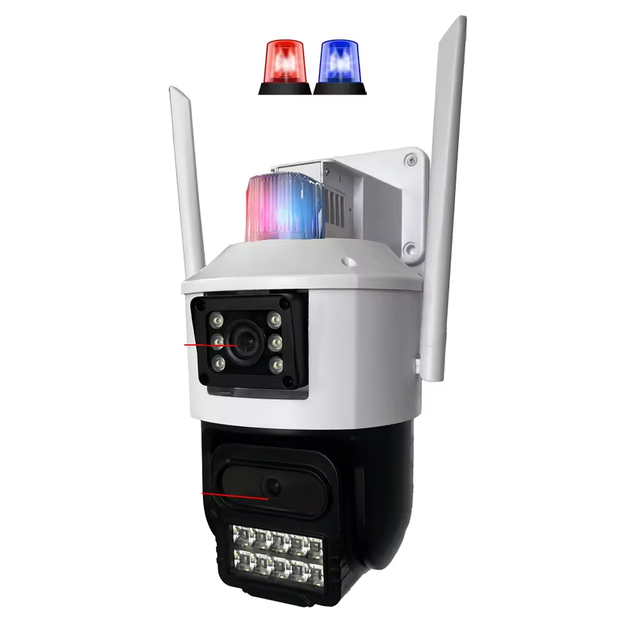 Dual Lens PTZ Outdoor WiFi Security Camera Auto Tracking Spotlight Color Night Vision,Human Detection, 2-Way Audio,Waterproof