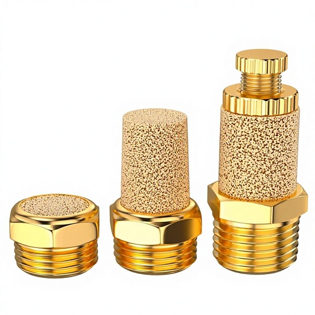AirTAC BSL BESL Pneumatic Brass Silencer Exhaust Muffler for Solenoid Valve Vacuum Generator and Automation Systems