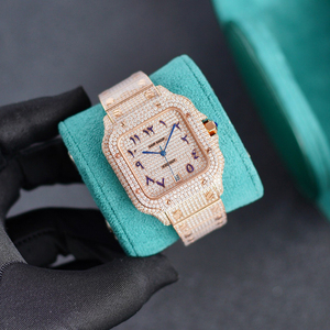 Montre mécanique personnalisée de luxe en acier inoxydable diamant Hip Hop 904L Iced Out Moissanite 9015 Mouvement automatique pour hommes - Product Image 5