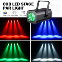 Projecteur LED COB Zoom 200W RGBW 4-en-1 DMX512, Projecteur de Scène LED COB, Projecteur Par LED pour Fêtes, Théâtres et Studios