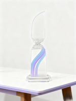 Trophée en acrylique écologique personnalisable, impression UV, reconnaissance d'entreprise, événements sportifs, logo personnalisé, texte disponible