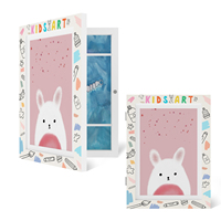 Cadre en bois à ouverture frontale certifié CPSIA A4 pour enfants, avec passe-partout interchangeable pour œuvres d'art et dessins d'enfants, boîte de présentation