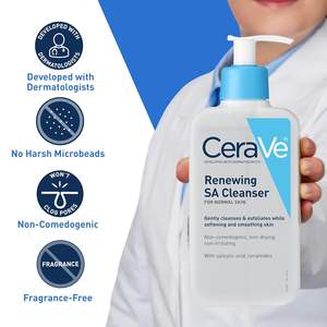 100% USA Renewing SA Cleanser 16 Oz Para Piel Normal Con Ácido Salicílico Y Ceramidas - Product Image 3