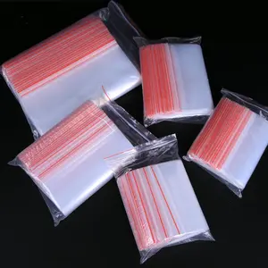 Embalaje de plástico con cierre automático, bolsa de polietileno con cierre hermético, con orificio para colgar