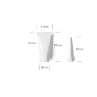 Emballage cosmétique en plastique PE de 100ml au toucher doux Tube de crème pour les yeux Bouchon à vis Motif à presser Impression numérique Soins de la peau