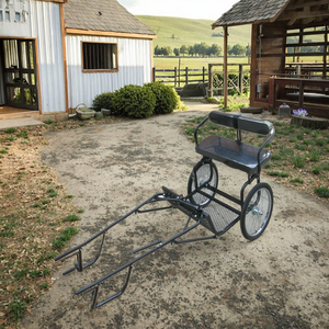 Carro equestre trainato da Pony in acciaio imbronciato stile USA professionale - Product Image 4