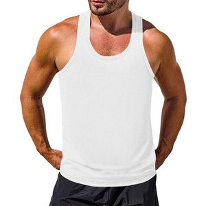 Chaleco Deportivo Casual de Verano F121, Tejido de Punto, Estilo Waffle, Color Sólido, Forma de I, para Hombre - Product Image 1