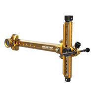 Visée pour arc recurve BICASTER ARCHERY AURA en aluminium noir, bleu, or, rouge, argent