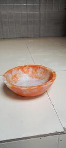 Emerald Green Geode <b>Resin</b> Round Serving Tray with Gold Handles Handmade Glazed <b>Epoxy</b> Decorative Timeless Craft Custom Size - Product Image 3