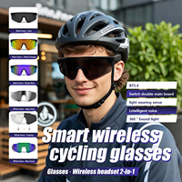 Lunettes de soleil audio pour sports de plein air avec appels Bluetooth, traduction IA, musique, protection UV400, ajustement réglable, design breveté