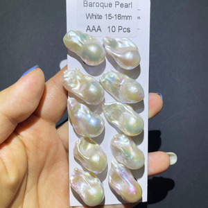 Perle Barocche Naturali d'Acqua Dolce 3A Direttamente dalla Fabbrica, Colori Bianco <span class=keywords><strong>Rosa</strong></span> Viola, Perle Sciolte all'Ingrosso per Creazione di Gioielli - Product Image 4