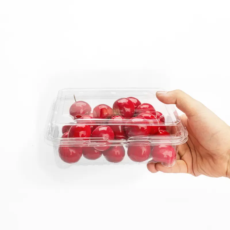 Bandeja plástica descartável personalizada de fábrica para frutas e vegetais, recipiente transparente para embalagens de alimentos, recipiente para supermercados e frutas frescas