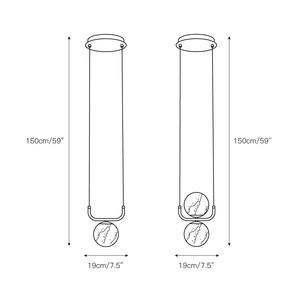 Lampe à <span class=keywords><strong>suspension</strong></span> moderne Tribeca | Cadre noir élégant avec <span class=keywords><strong>globe</strong></span> géométrique unique en <span class=keywords><strong>verre</strong></span> <span class=keywords><strong>pour</strong></span> un éclairage domestique élégant - Product Image 3