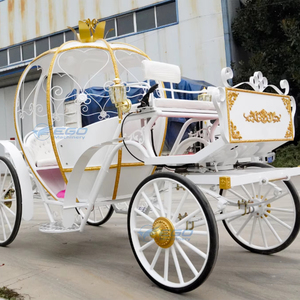 Carruaje de Caballos de Lujo con Diseño de Princesa Calabaza, Transporte Especial, Carruaje de Caballos de Cenicienta en Venta - Product Image 4