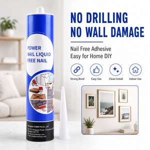 Adhésif mural robuste sans clouage, prêt pour l'OEM, pour le remplissage des espaces, peignable, pour panneaux et plinthes, colle murale forte - Product Image 1