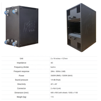 Système de sonorisation professionnel portable et écologique à double caisson de basses passif de 18 pouces, 4 ohms, en contreplaqué de bouleau, pour événements en extérieur, 5200W MAX
