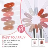 Kit de Uñas Profesional HONEY GIRL, Acabado Mate, 36 Colores, Gel Base de Goma a Base de Agua, Ecológico, Secado Rápido, Vegano, No Tóxico