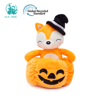 Peluche personnalisée Halloween cochon renard raton laveur pingouin jouet en tête de citrouille
