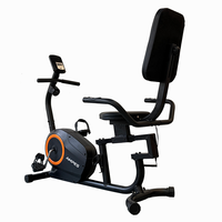 Vélo d'exercice couché magnétique pour usage domestique, entraînement cardiovasculaire intérieur avec siège et dossier