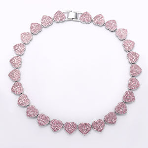 Set di Collana e Bracciale con Ciondolo a Forma di <span class=keywords><strong>Cuore</strong></span> 'Trust No One' Placcato Oro Rosa in Lega di Zinco Resistente - Product Image 6