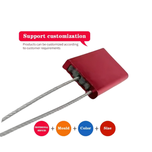 Joint de câble de câble métallique de camion de conteneur auto-bloquant joints de câble de sécurité résistants étiquette de joint d'attache de câble d'alliage d'aluminium - Product Image 2